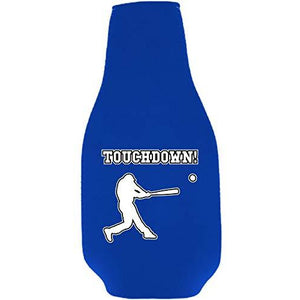Touchdown Baseball Beer Bottle Coolie With Opener