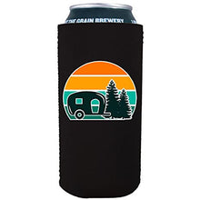 Load image into Gallery viewer, 16 oz can koozie with retro camper design
