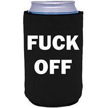 Load image into Gallery viewer, can koozie with fuck off design
