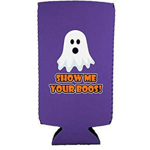 Show Me Your Boos! Halloween Slim 12 oz Can Coolie