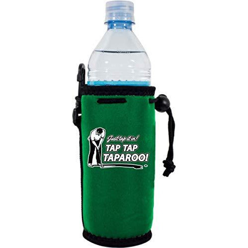 green water bottle koozie with funny 