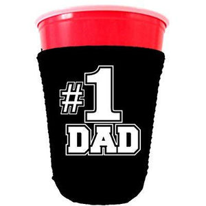 party cup koozie with number one dad design