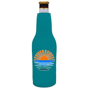 Retro Sunset Beer Bottle Coolie