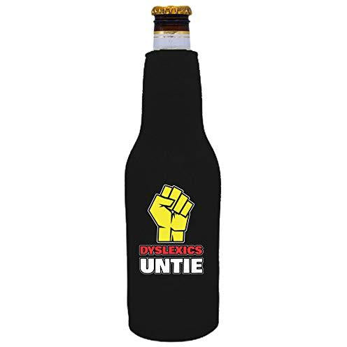 Dyslexics Untie Beer Bottle Coolie