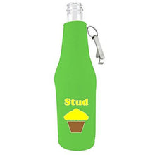 Load image into Gallery viewer, Stud Muffin Beer Bottle Coolie With Opener
