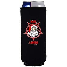 Load image into Gallery viewer, slim can koozie with hail santa design
