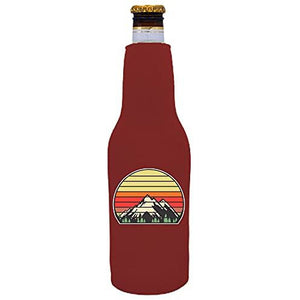 Retro Mountains Beer Bottle Coolie