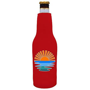 Retro Sunset Beer Bottle Coolie