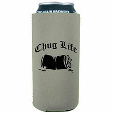 Load image into Gallery viewer, 16 oz can koozie with chug life design 
