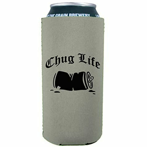 16 oz can koozie with chug life design 