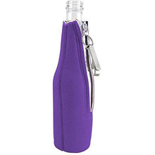 Load image into Gallery viewer, Beach Life Zipper Beer Bottle Coolie With Opener
