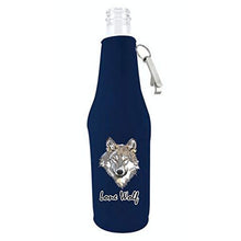 Load image into Gallery viewer, Lone Wolf Beer Bottle Coolie With Opener
