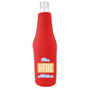 The Dude Abides Beer Bottle Coolie With Opener