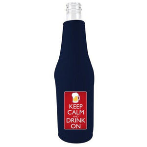 Keep Calm Drink On Beer Bottle Coolie
