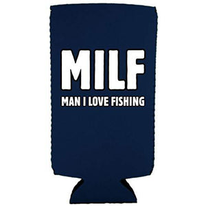 Milf Man I Love Fishing Slim 12 oz Can Coolie