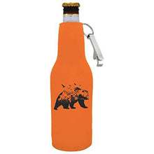 Load image into Gallery viewer, Mountain Bear Beer Bottle Coolie with Opener Attached
