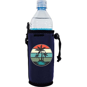 Retro Palm Trees Water Bottle Coolie