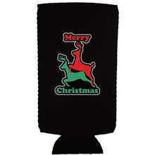 Load image into Gallery viewer, Merry Christmas Reindeer Humping Slim 12 oz Can Coolie
