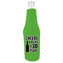 Load image into Gallery viewer, Cheers &amp; Beers to 30 Years Beer Bottle Coolie
