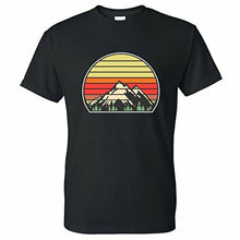 Load image into Gallery viewer, t shirt with retro mountain design 
