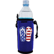 Load image into Gallery viewer, Stars and Stripes Flip Flop Water Bottle Coolie
