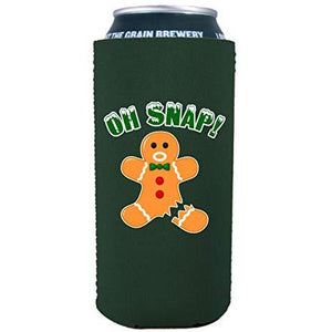 Oh Snap! Gingerbread Man 16 oz. Can Coolie