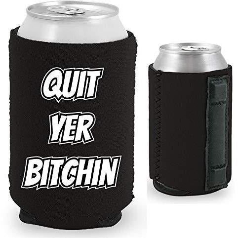black magnetic can koozie with 