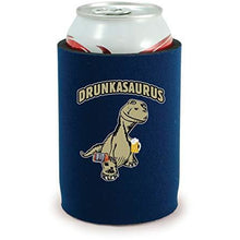 Load image into Gallery viewer, full bottom can koozie with drunkasaurus design
