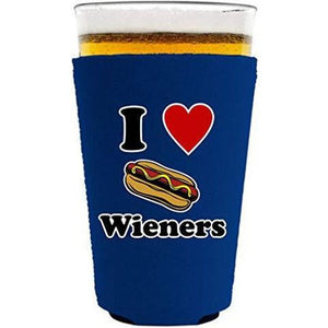 I Lover Wieners Pint Glass Coolie