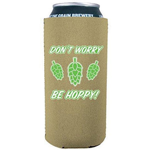 Don't Worry Be Hoppy! 16 oz. Can Coolie