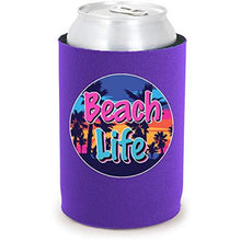 Load image into Gallery viewer, Beach Life Full Bottom Can Coolie
