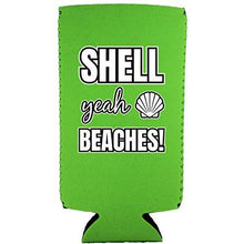 Load image into Gallery viewer, Shell Yeah Beaches Slim 12 oz Can Coolie
