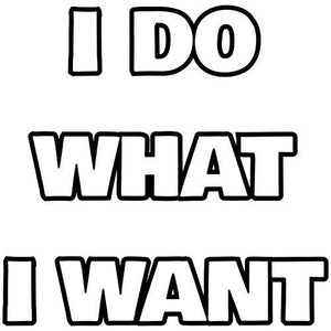 vinyl sticker with i do what i want design