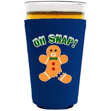 Load image into Gallery viewer, Oh Snap! Gingerbread Man Pint Glass Coolie
