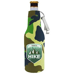 Take A Hike Beer Bottle Coolie With Opener