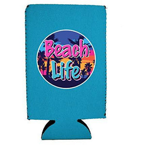 Beach Life 16 oz Can Coolie