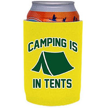Load image into Gallery viewer, Camping is in Tents Full Bottom Can Coolie

