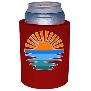 Retro Sunset Thick Foam Can Coolie