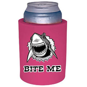 Bite Me Shark Thick Foam"Old School" Can Coolie