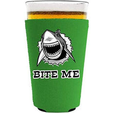 Load image into Gallery viewer, Bite Me Shark Pint Glass Coolie
