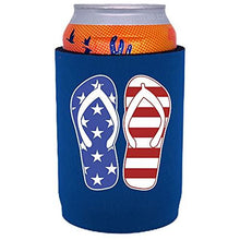 Load image into Gallery viewer, Stars and Stripes Flip Flop Full Bottom Can Coolie
