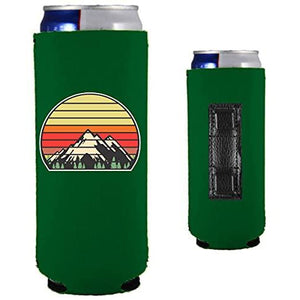 Retro Mountains Magnetic Slim Can Coolie