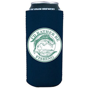 I'd Rather Be Fishing 16 oz Can Coolie