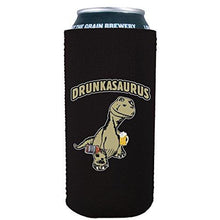 Load image into Gallery viewer, 16oz can koozie with drunkasaurus funny design
