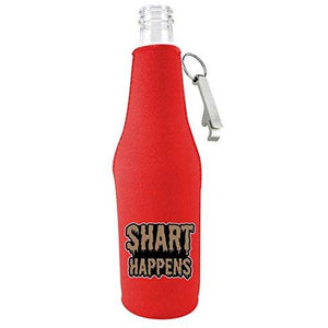 Shart Happens Beer Bottle Coolie With Opener
