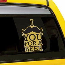 Load image into Gallery viewer, I Mustache You for Beer Vinyl Sticker

