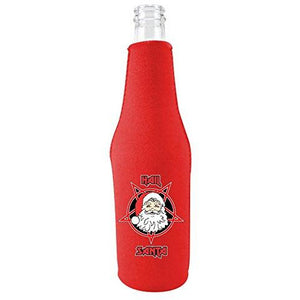 Hail Santa Beer Bottle Coolie With Opener