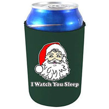 Load image into Gallery viewer, can koozie with i watch you sleep design
