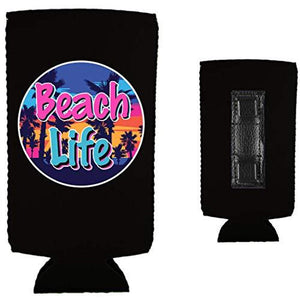 Beach Life Magnetic Slim Can Coolie