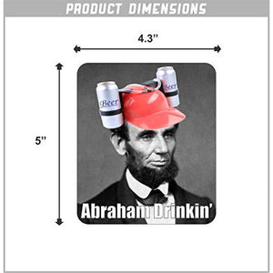 Abraham Drinkin' Vinyl Sticker